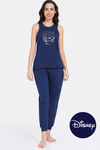 Zivame Disney Knit Cotton Loungewear Set - Medieval Blue — thumbnail 1